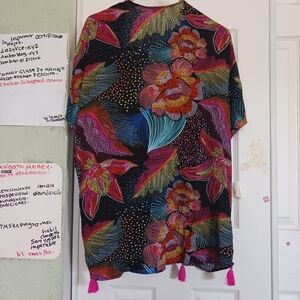 3X$30.La Blanca Women Kimono Cover Up Open Multicolo  M Used